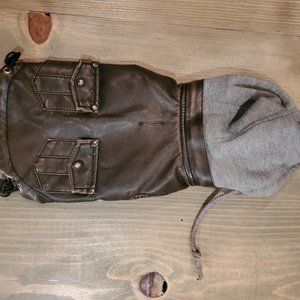 Super Cute Small Dog Biker Jacket Hoodie